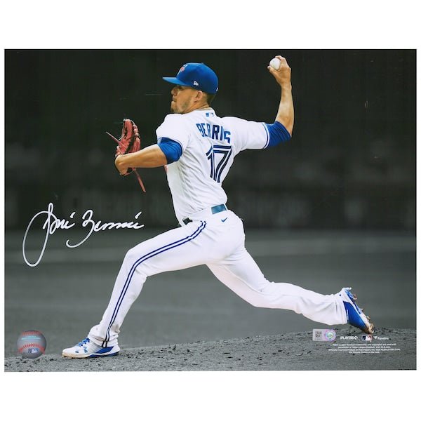Jose Berrios Toronto Blue Jays Fanatics Authentic Autographed 11" x 14" Pitching Spotlight Photograph - The Ballers Bank