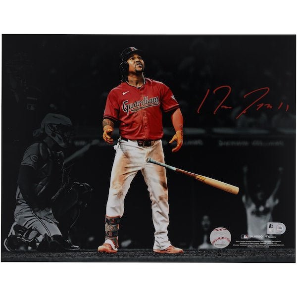 Jose Ramirez Cleveland Guardians Autographed Fanatics Authentic 11" x 14" Home Run Spotlight Photograph - The Ballers Bank