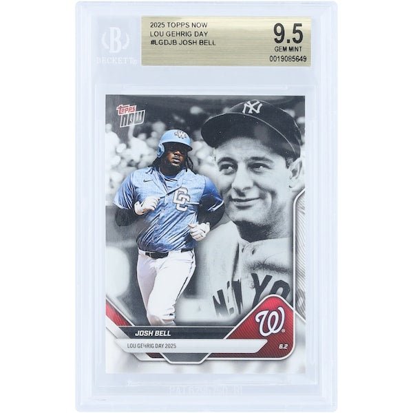 Josh Bell Washington Nationals 2025 Topps Now Lou Gehrig Day LGD - JB BGS Authenticated 9.5 Card - The Ballers Bank