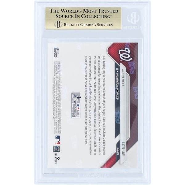 Josh Bell Washington Nationals 2025 Topps Now Lou Gehrig Day LGD - JB BGS Authenticated 9.5 Card - The Ballers Bank