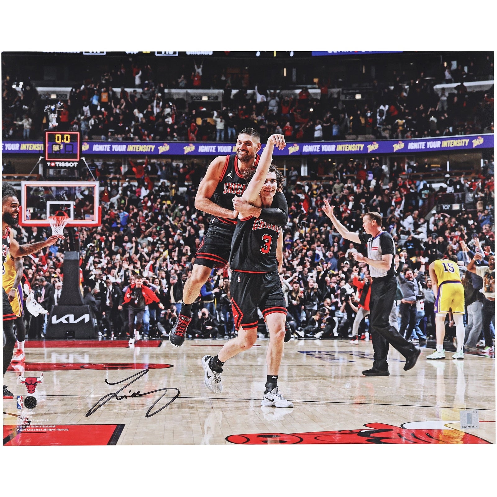 Josh Giddey Chicago Bulls Autographed Fanatics Authentic 16" x 20" Game Winner vs. Lakers Photograph - The Ballers Bank