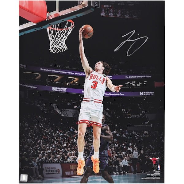 Josh Giddey Chicago Bulls Autographed Fanatics Authentic 16" x 20" Layup Spotlight Photograph - The Ballers Bank
