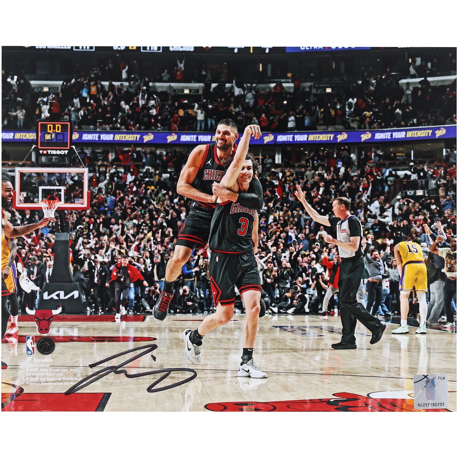 Josh Giddey Chicago Bulls Autographed Fanatics Authentic 8" x 10" Game Winner vs. Lakers Photograph - The Ballers Bank