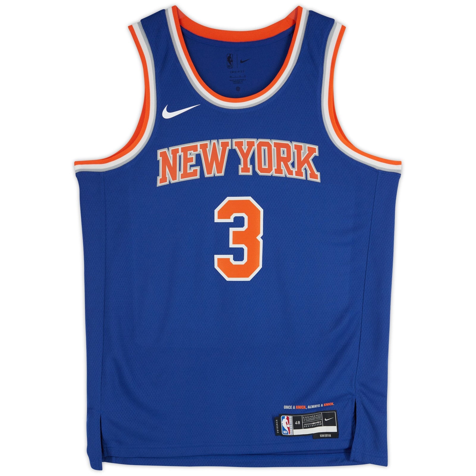Josh Hart New York Knicks Autographed Fanatics Authentic Blue Nike 2022 - 23 Icon Edition Swingman Jersey - The Ballers Bank