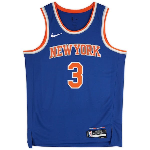 Josh Hart New York Knicks Autographed Fanatics Authentic Blue Nike 2022 - 23 Icon Edition Swingman Jersey - The Ballers Bank