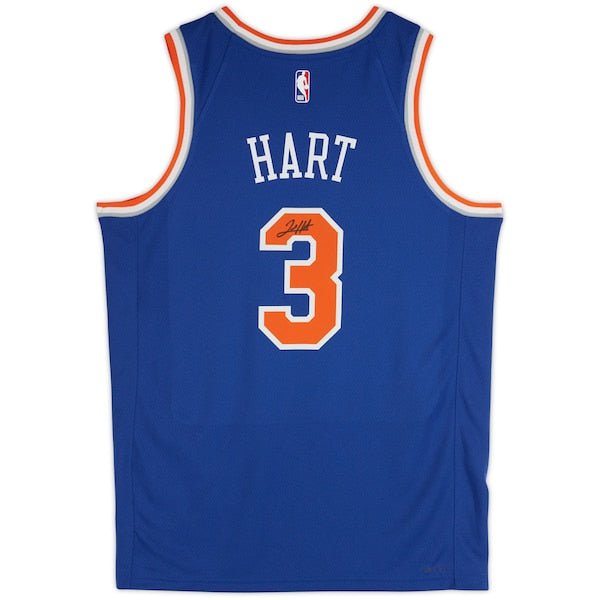 Josh Hart New York Knicks Autographed Fanatics Authentic Blue Nike 2022 - 23 Icon Edition Swingman Jersey - The Ballers Bank