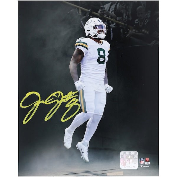 Josh Jacobs Green Bay Packers Autographed Fanatics Authentic 8" x 10" Smoke Entrance Spotlight Photograph - The Ballers Bank