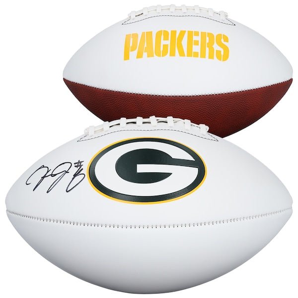 Josh Jacobs Green Bay Packers Autographed Fanatics Authentic Franklin White Panel Football - The Ballers Bank