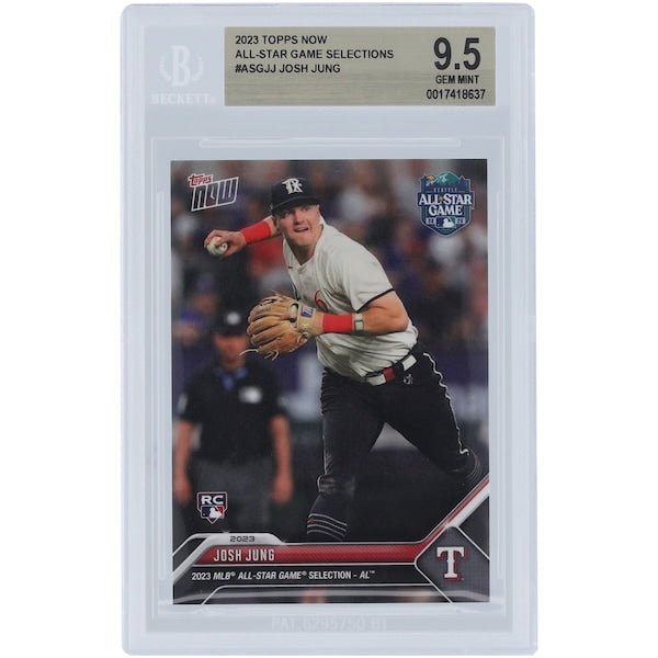 Josh Jung Texas Rangers 2023 Topps Now ASG ASG - JJ BGS Authenticated 9.5 Rookie Card - The Ballers Bank