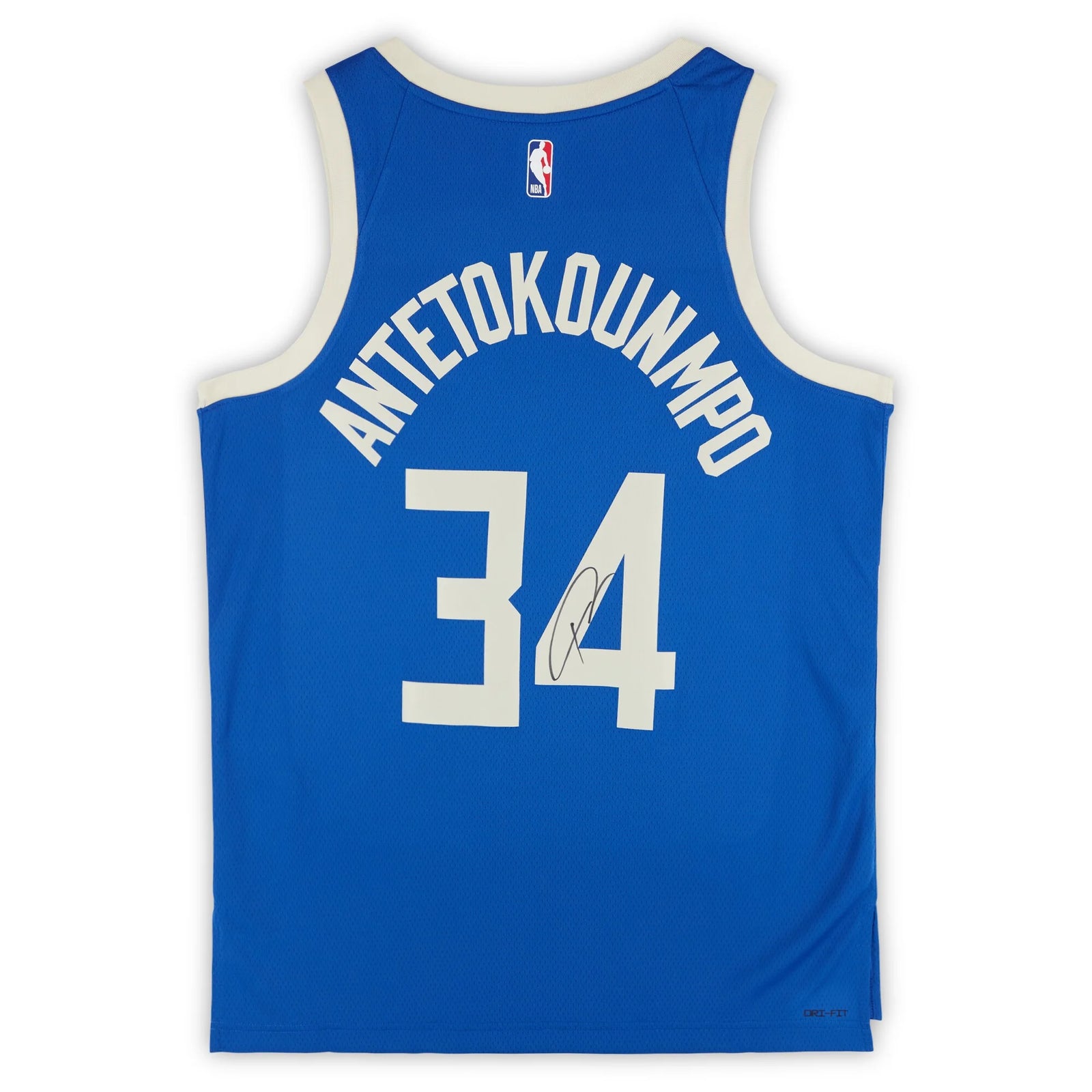 Giannis Antetokounmpo Signed Milwaukee Bucks Blue City Edition Jersey | 2024-25