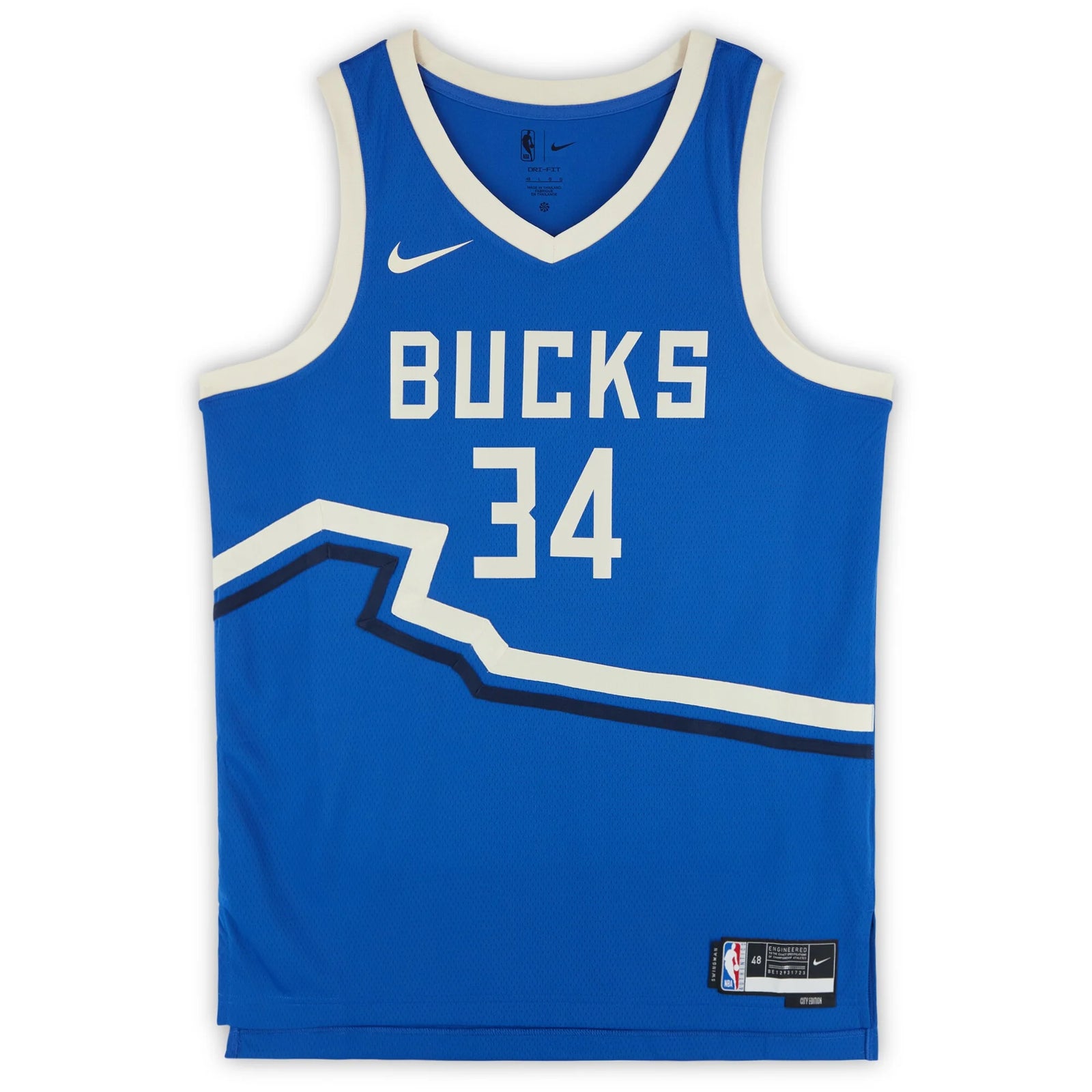 Giannis Antetokounmpo Signed Milwaukee Bucks Blue City Edition Jersey | 2024-25