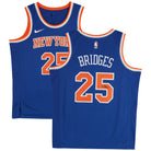 Mikal Bridges New York Knicks Autographed Fanatics Authentic Nike Blue Icon Edition Swingman Jersey