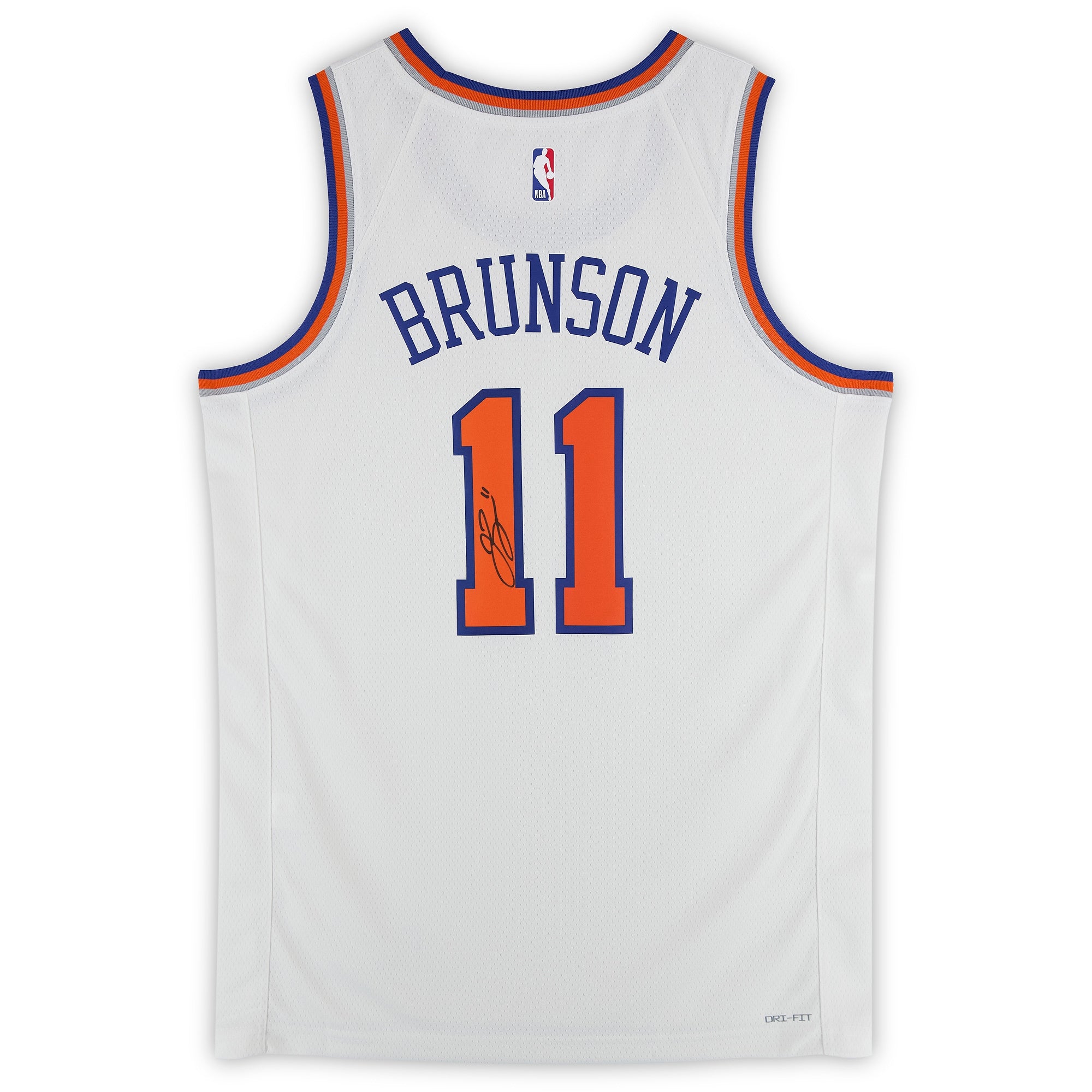 Jalen Brunson New York Knicks Autographed Fanatics Authentic White Nike Association Edition Swingman Jersey