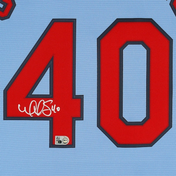 Willson Contreras St. Louis Cardinals Autographed Fanatics Authentic Light Blue Nike Cooperstown Replica Jersey