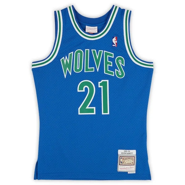 Kevin Garnett Signed Minnesota Timberwolves Jersey | 1995-96 Mitchell & Ness