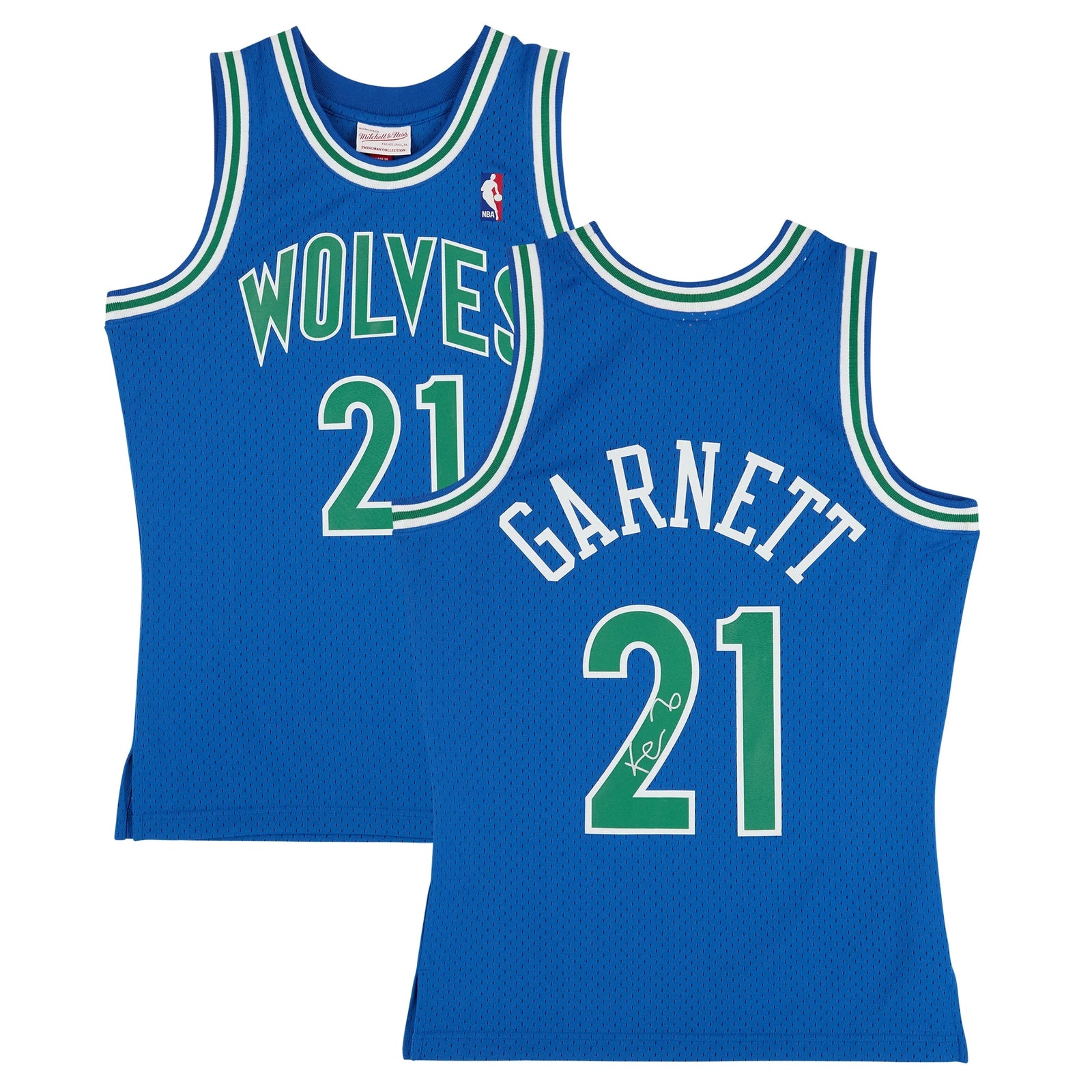 Kevin Garnett Signed Minnesota Timberwolves Jersey | 1995-96 Mitchell & Ness