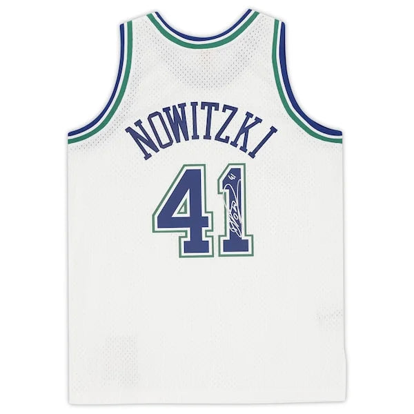 Dirk Nowitzki Signed Dallas Mavericks White Nike 1998 Swingman Jersey | Authenticated