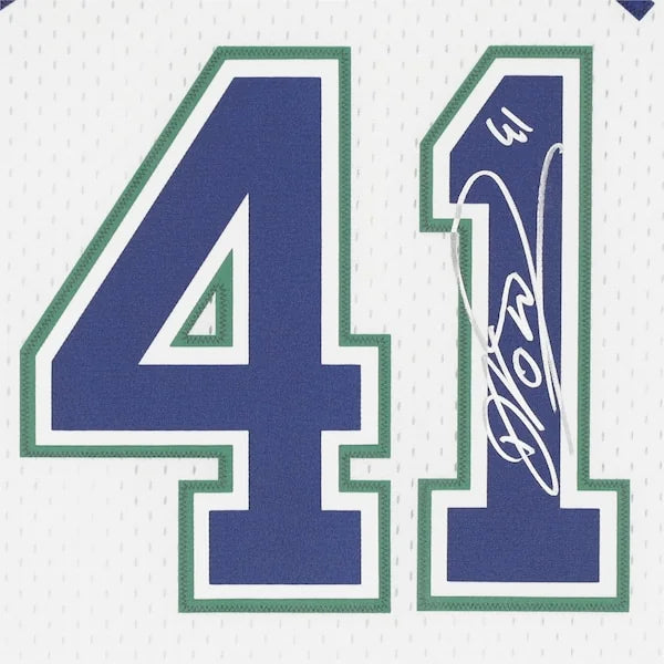 Dirk Nowitzki Signed Dallas Mavericks White Nike 1998 Swingman Jersey | Authenticated