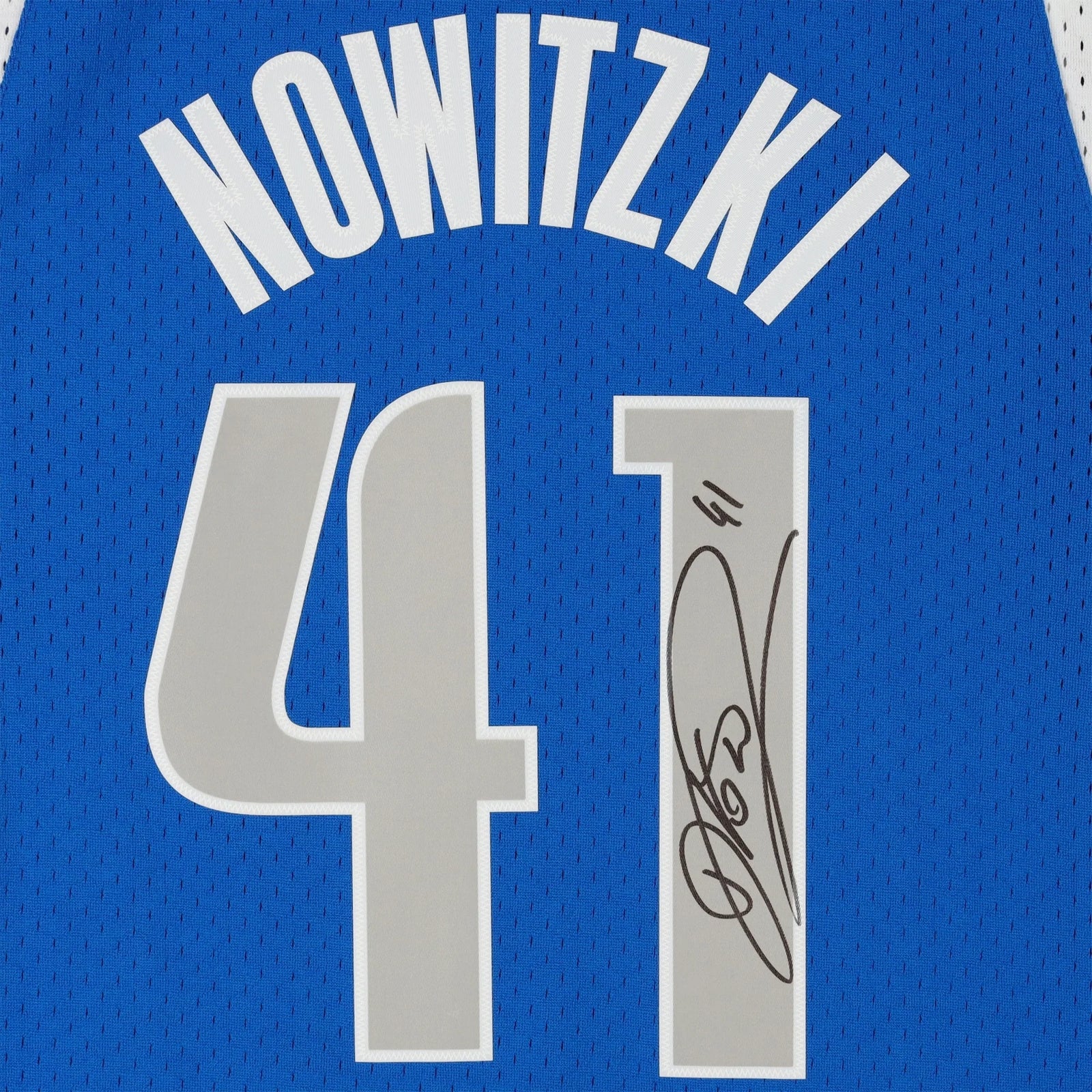Dirk Nowitzki Signed Dallas Mavericks Royal Blue Mitchell & Ness Jersey | Hall of Fame