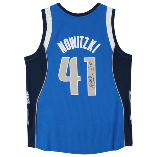 Dirk Nowitzki Signed Dallas Mavericks Royal Blue Mitchell & Ness Jersey | Hall of Fame