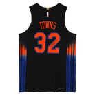 Karl-Anthony Towns New York Knicks Autographed Fanatics Authentic Black Jordan Brand 2025-26 Statement Edition Authentic Jersey