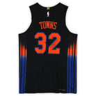 Karl-Anthony Towns New York Knicks Autographed Fanatics Authentic Black Jordan Brand 2025-26 Statement Edition Authentic Jersey