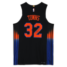 Karl-Anthony Towns New York Knicks Autographed Fanatics Authentic Black Jordan Brand 2025-26 Statement Edition Authentic Jersey