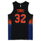 Karl-Anthony Towns New York Knicks Autographed Fanatics Authentic Black Jordan Brand 2025-26 Statement Edition Authentic Jersey