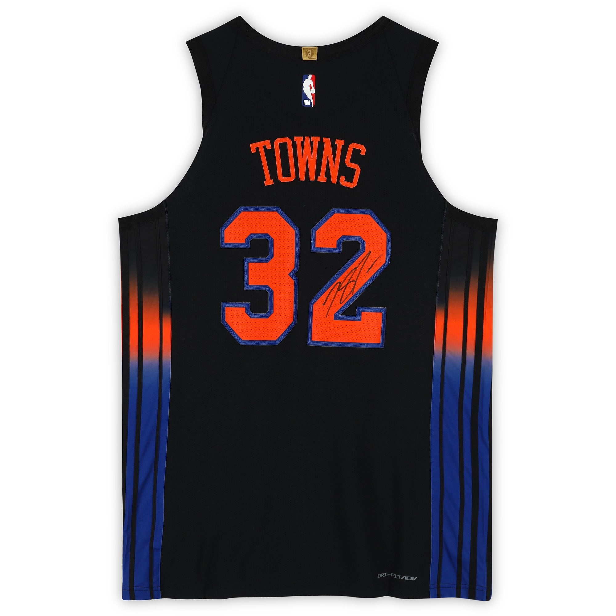 Karl-Anthony Towns New York Knicks Autographed Fanatics Authentic Black Jordan Brand 2025-26 Statement Edition Authentic Jersey