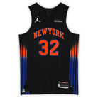 Karl-Anthony Towns New York Knicks Autographed Fanatics Authentic Black Jordan Brand 2025-26 Statement Edition Authentic Jersey