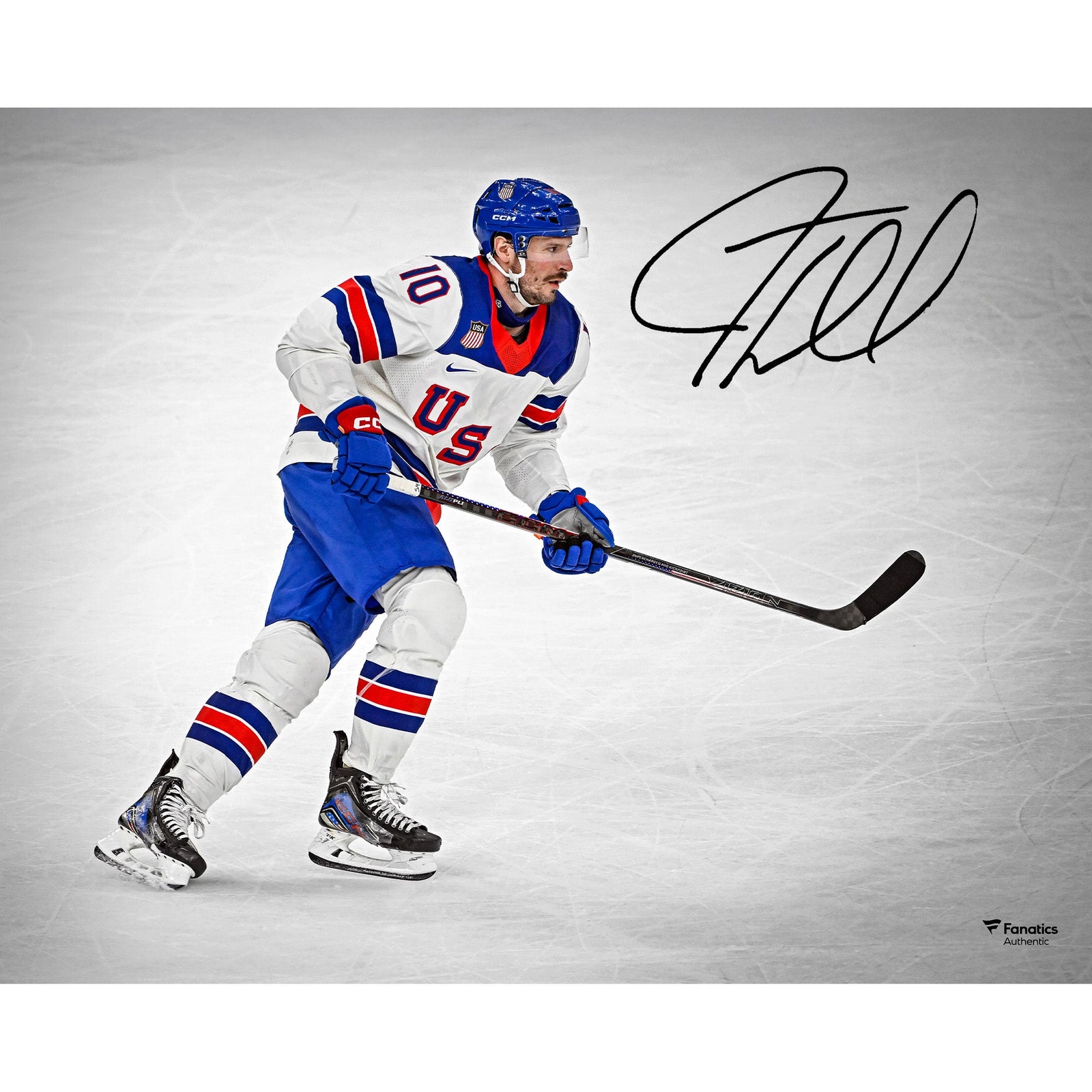 J.T. Miller Team USA Autographed Fanatics Authentic 16" x 20" 2026 Winter Olympics Gold Medal Winner Photograph - The Ballers Bank
