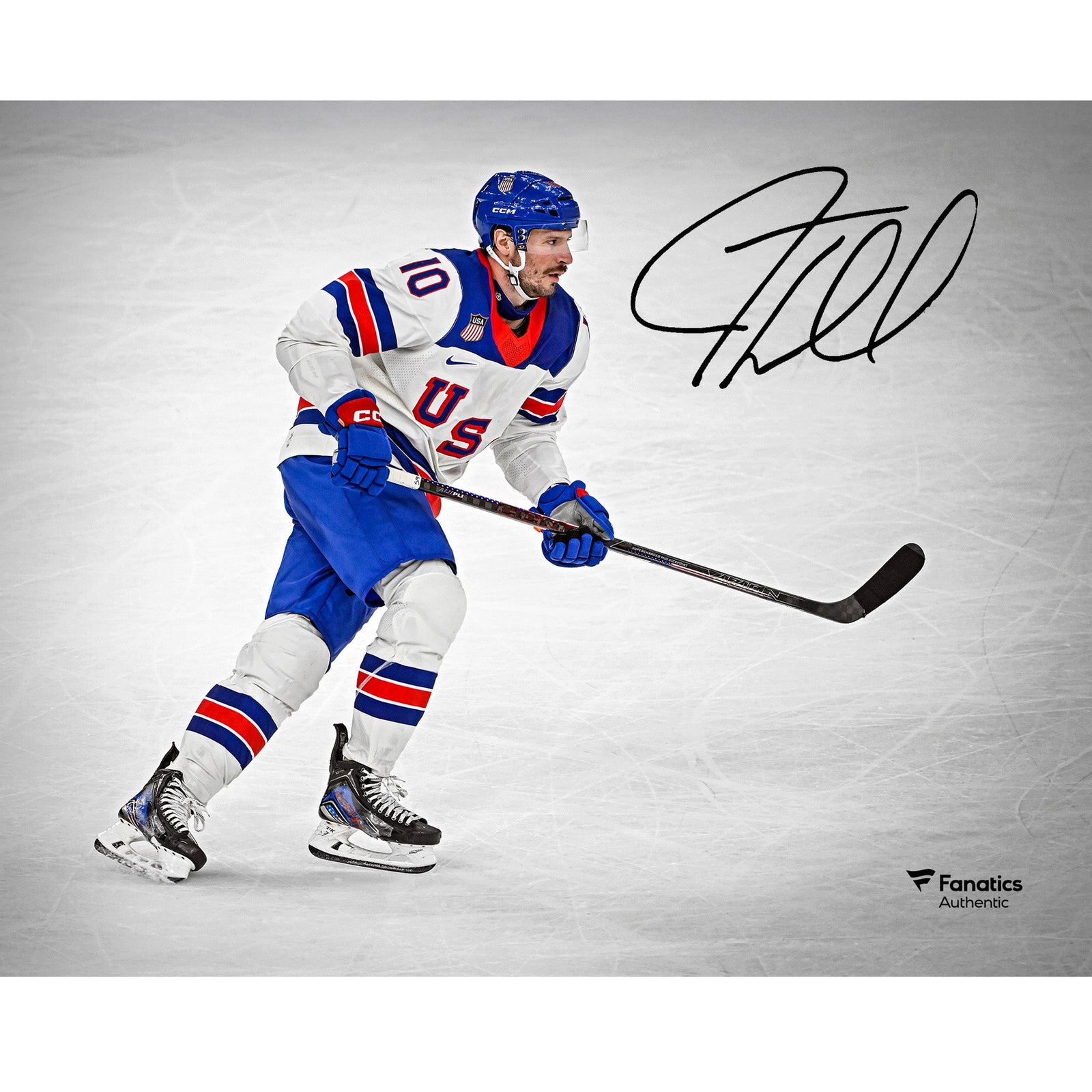 J.T. Miller Team USA Autographed Fanatics Authentic 8" x 10" 2026 Winter Olympics Gold Medal Winner Photograph - The Ballers Bank