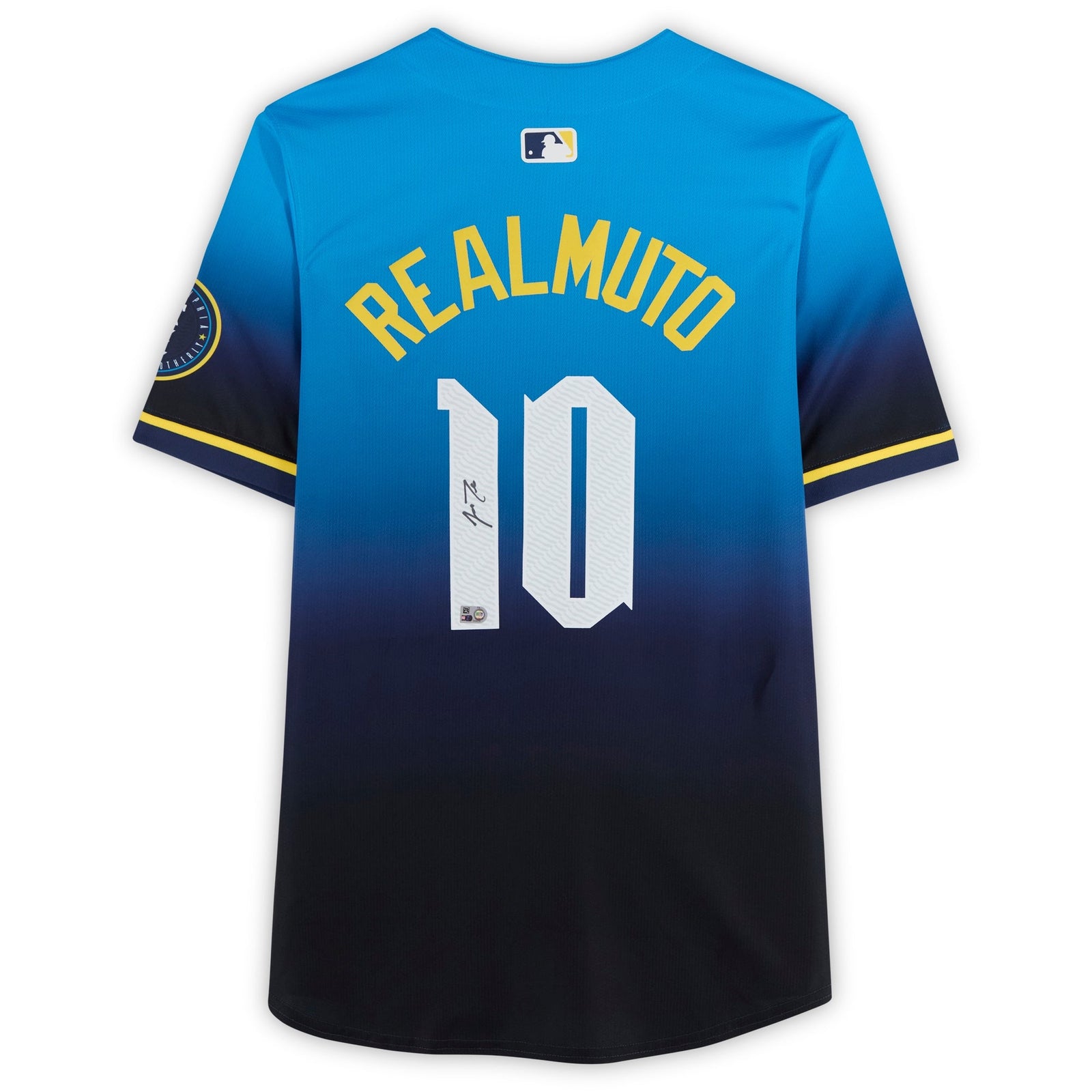 J.T. Realmuto Philadelphia Phillies Autographed Fanatics Authentic Light Blue City Connect Limited Jersey - The Ballers Bank