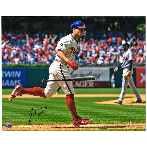 J.T. Realmuto Philadelphia Phillies Fanatics Authentic Autographed 16" x 20" Bat Drop Photograph - The Ballers Bank