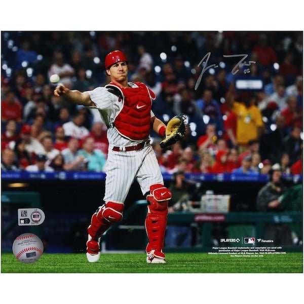 J.T. Realmuto Philadelphia Phillies Fanatics Authentic Autographed 8" x 10" Catching Photograph - The Ballers Bank