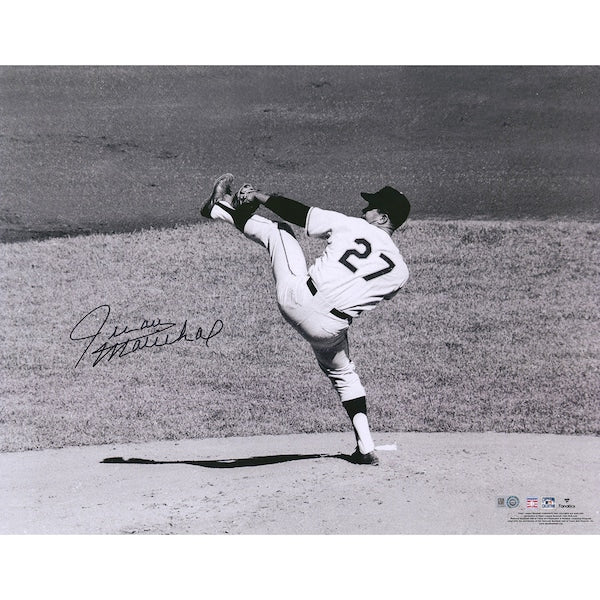 Juan Marichal San Francisco Giants Fanatics Authentic Autographed 16" x 20" Black & White Pitching Photograph - The Ballers Bank