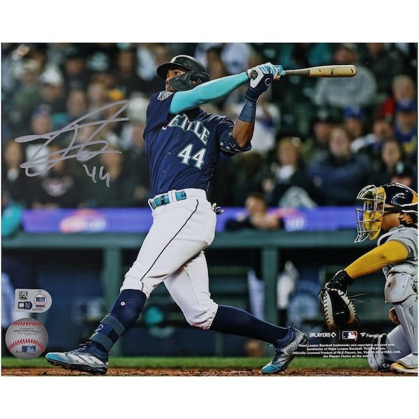 Julio Rodriguez Seattle Mariners Autographed Fanatics Authentic 8" x 10" Hitting Photograph - The Ballers Bank