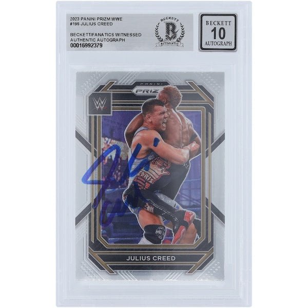 Julius Creed WWE Autographed 2023 Panini Prizm 196 Beckett Fanatics Witnessed Authenticated 10 Card - The Ballers Bank