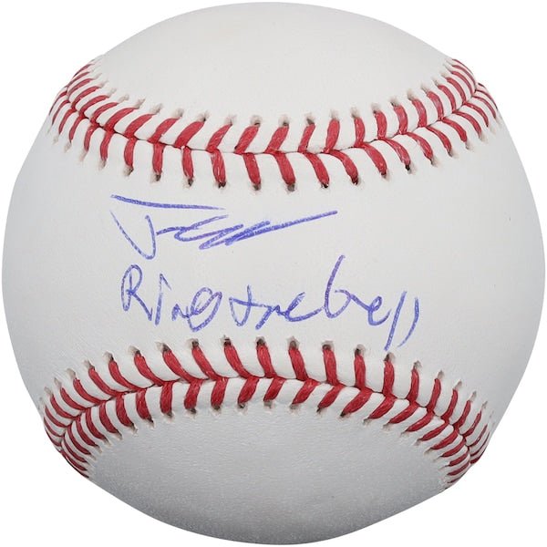 Justin Crawford Philadelphia Phillies Autographed Fanatics Authentic Baseball with "Ring the Bell" Inscription - The Ballers Bank