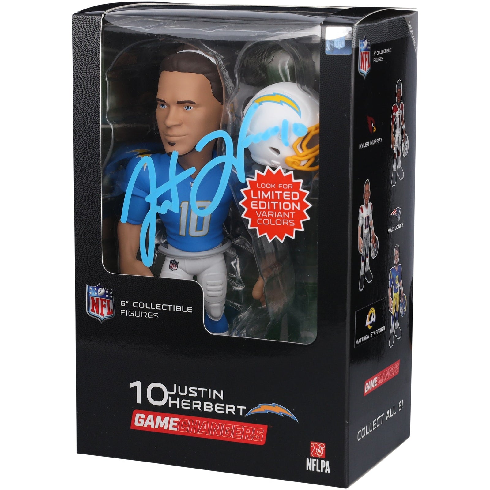 Justin Herbert Los Angeles Chargers Autographed Fanatics Authentic GameChangers Series 3 Full Color 6" Figurine - The Ballers Bank