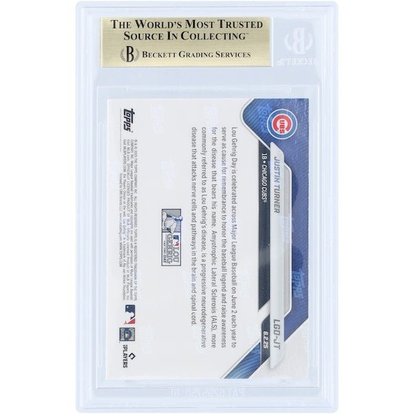 Justin Turner Chicago Cubs 2025 Topps Now Lou Gehrig Day LGD - JT BGS Authenticated 9.5 Card - The Ballers Bank