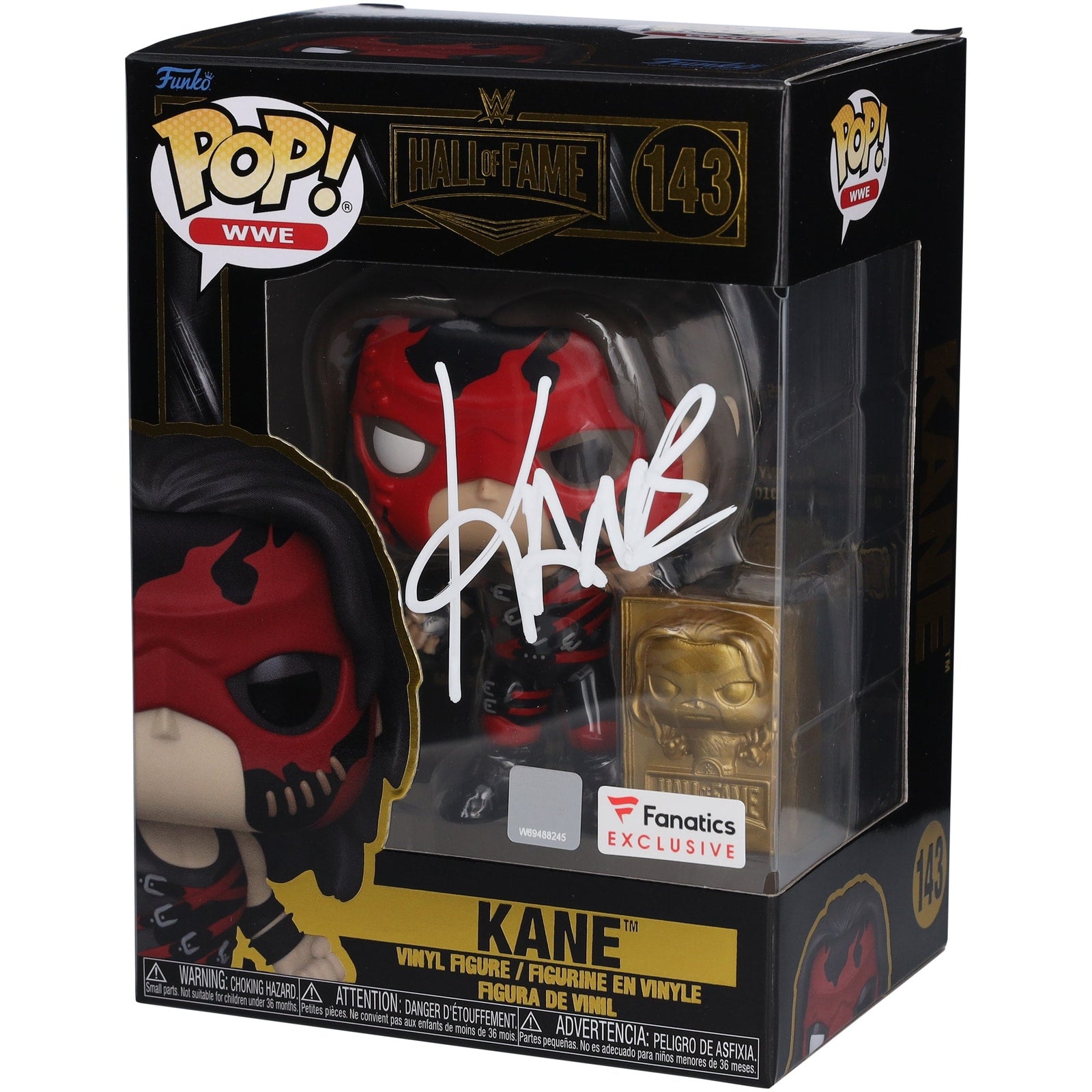 Kane WWE Autographed Fanatics Authentic Hall of Fame Fanatics Exclusive 143 Funko Pop! Figurine - The Ballers Bank