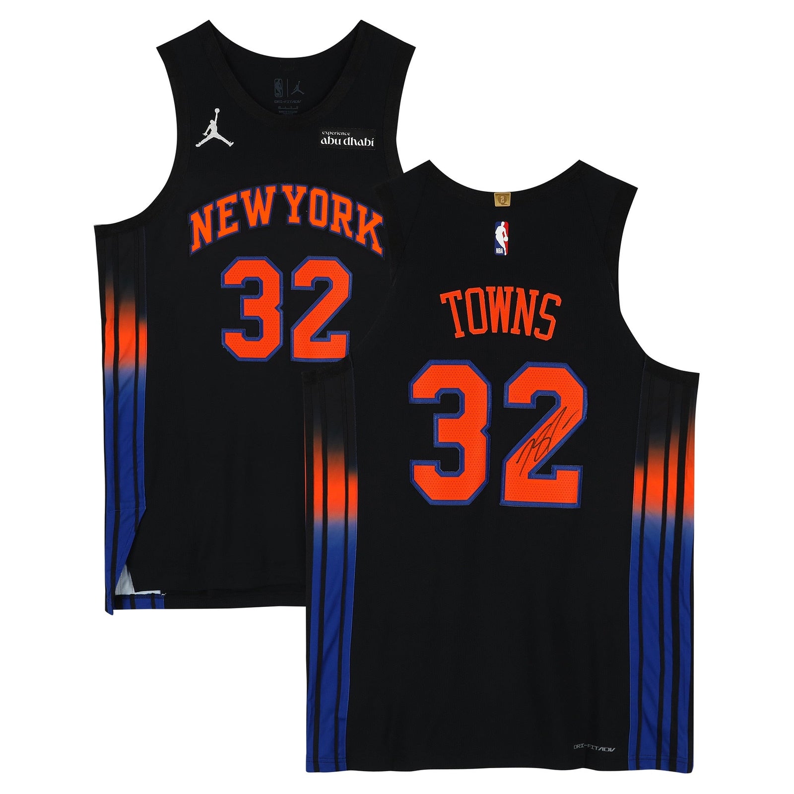 Karl - Anthony Towns New York Knicks Autographed Fanatics Authentic Black Jordan Brand 2025 - 26 Statement Edition Authentic Jersey - The Ballers Bank