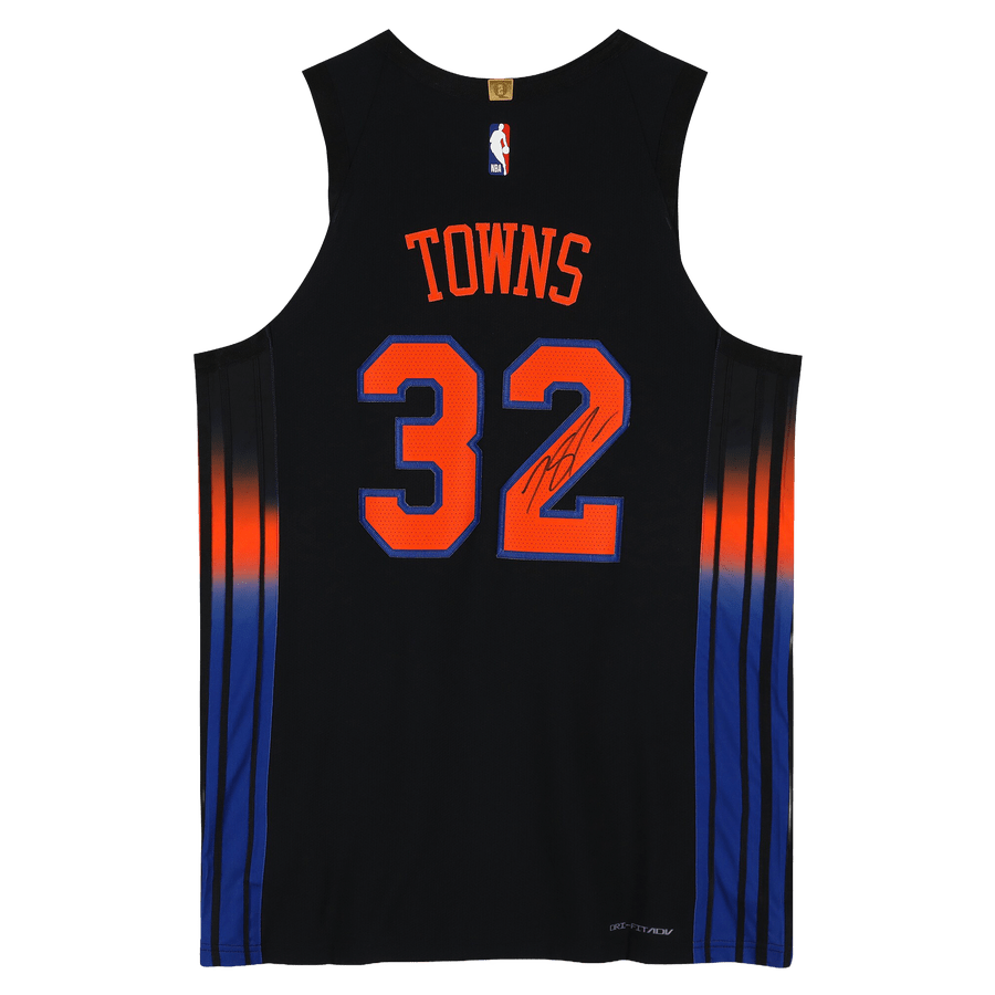 Karl - Anthony Towns New York Knicks Autographed Fanatics Authentic Black Jordan Brand 2025 - 26 Statement Edition Authentic Jersey - The Ballers Bank