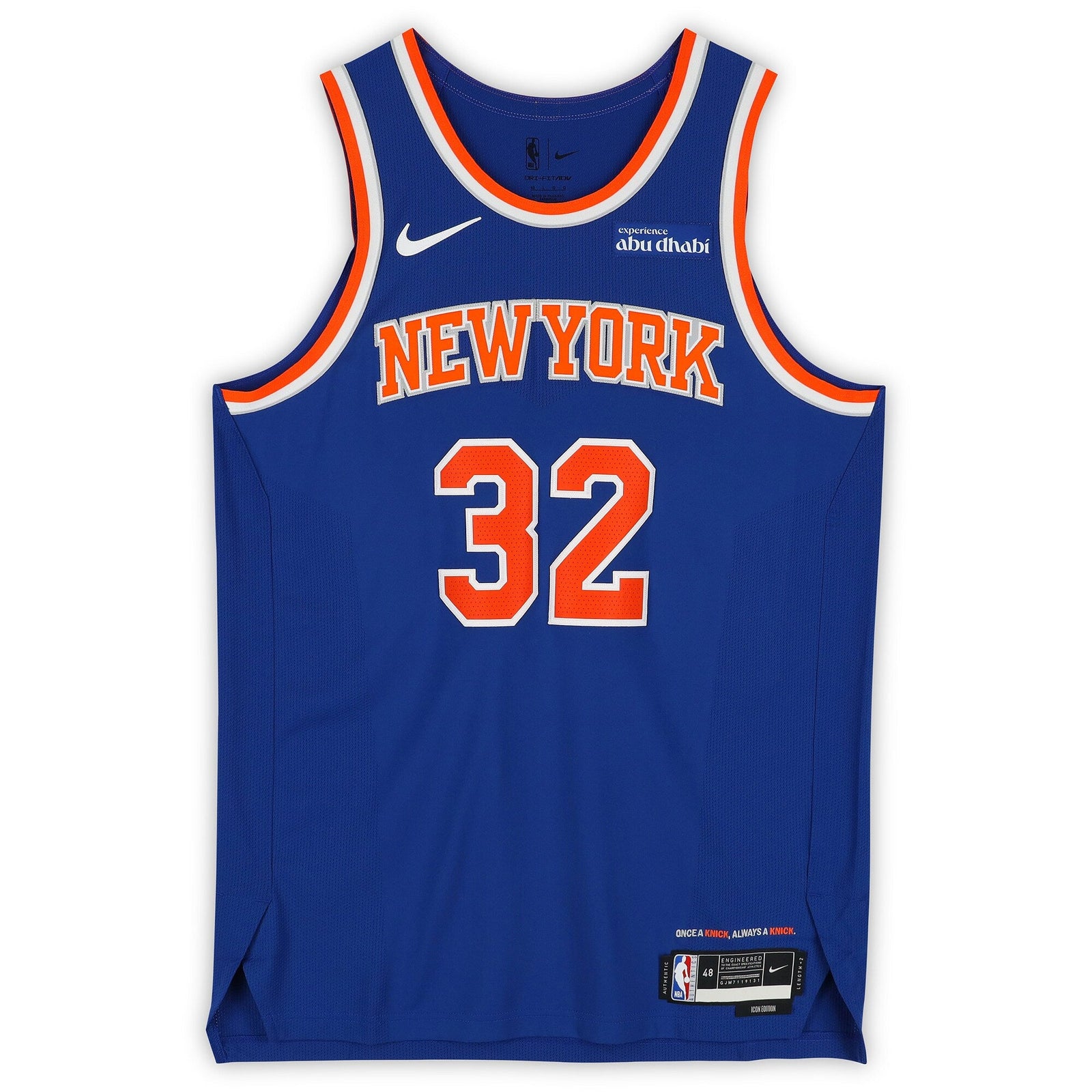 Karl - Anthony Towns New York Knicks Autographed Fanatics Authentic Blue Nike 2020 - 21 Icon Edition Authentic Jersey - The Ballers Bank