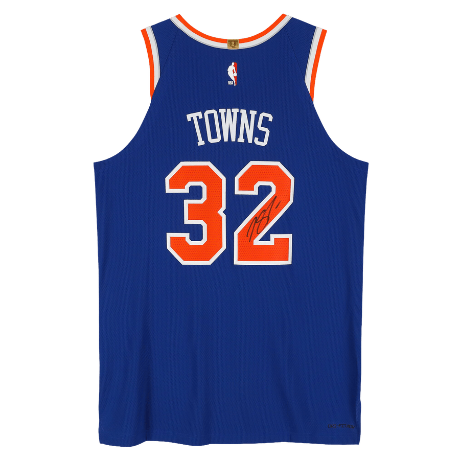 Karl - Anthony Towns New York Knicks Autographed Fanatics Authentic Blue Nike 2020 - 21 Icon Edition Authentic Jersey - The Ballers Bank