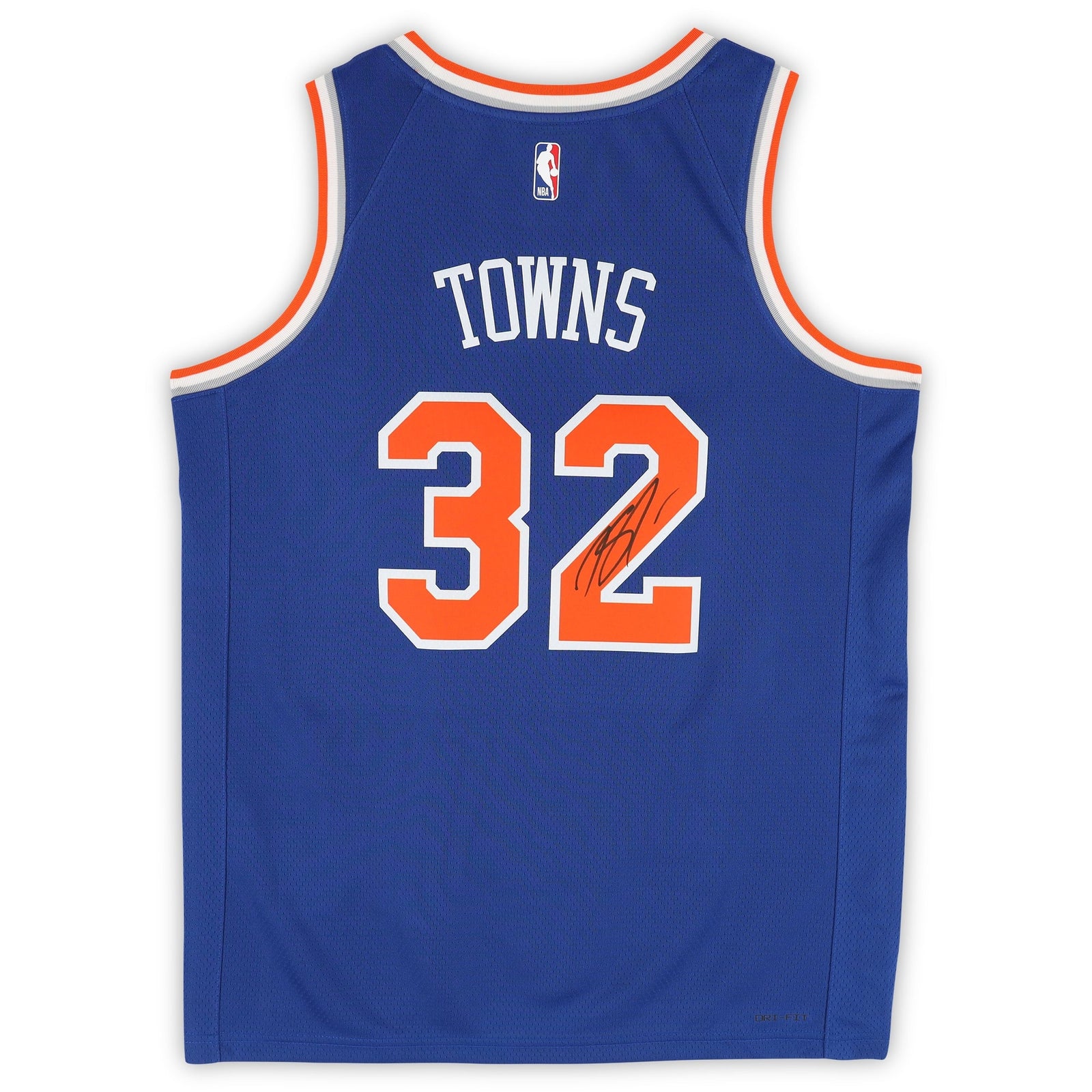Karl - Anthony Towns New York Knicks Autographed Fanatics Authentic Nike Blue Icon Edition Swingman Jersey - The Ballers Bank