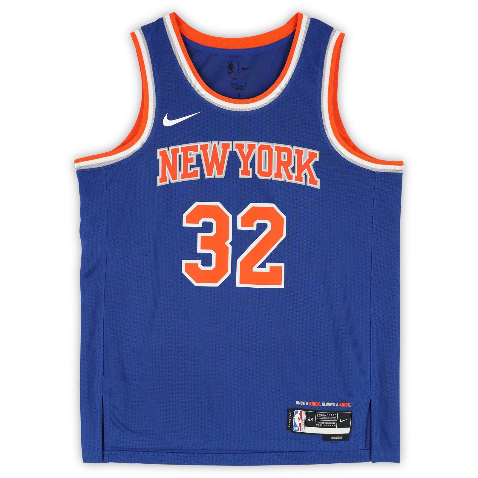 Karl - Anthony Towns New York Knicks Autographed Fanatics Authentic Nike Blue Icon Edition Swingman Jersey - The Ballers Bank