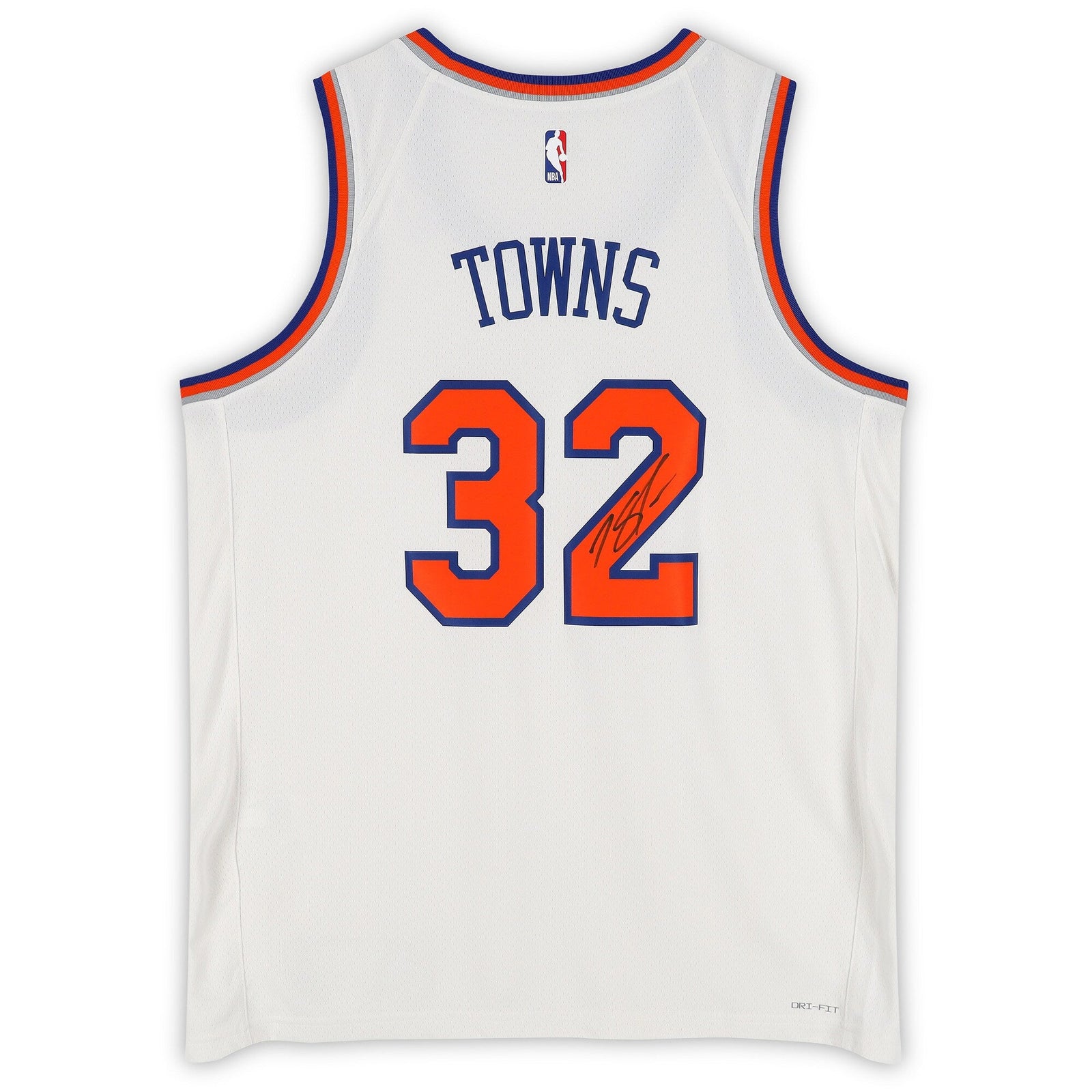 Karl - Anthony Towns New York Knicks Autographed Fanatics Authentic White Nike 2022 - 23 Association Edition Swingman Jersey - The Ballers Bank