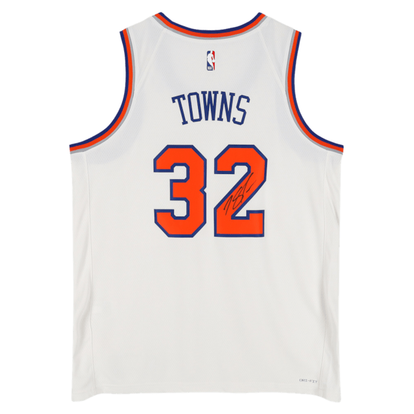 Karl - Anthony Towns New York Knicks Autographed Fanatics Authentic White Nike 2022 - 23 Association Edition Swingman Jersey - The Ballers Bank